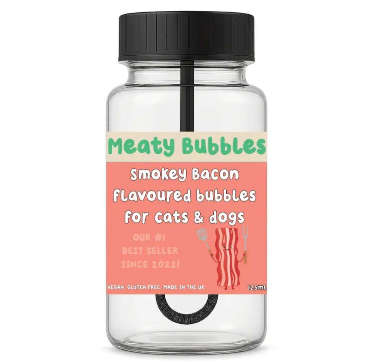 Meaty Bubbles Smokey Bacon Flavoured Bubbles — dog treats and toys from Haus of Hank