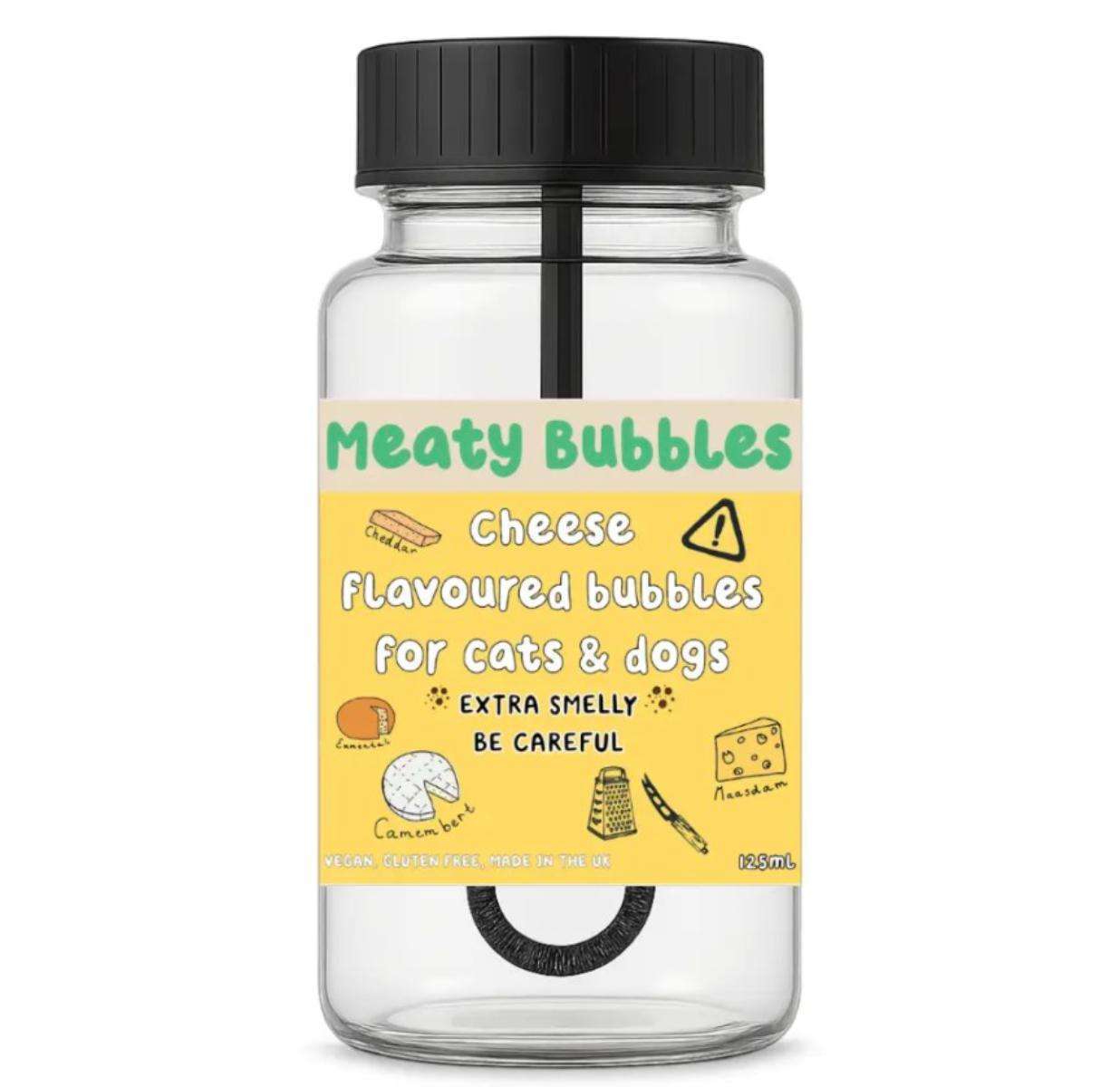 Meaty Bubbles Cheese Flavoured Bubbles — dog treats and toys from Haus of Hank