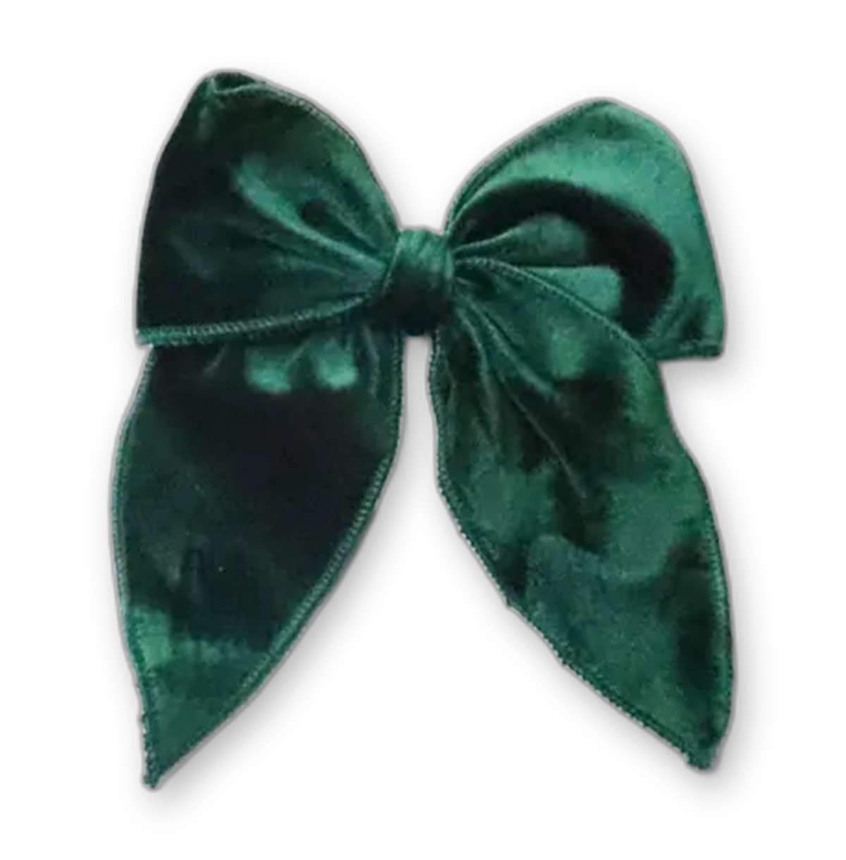 Green Velvet Medium Hair Bow — green velvet hair bow from Haus of Hank
