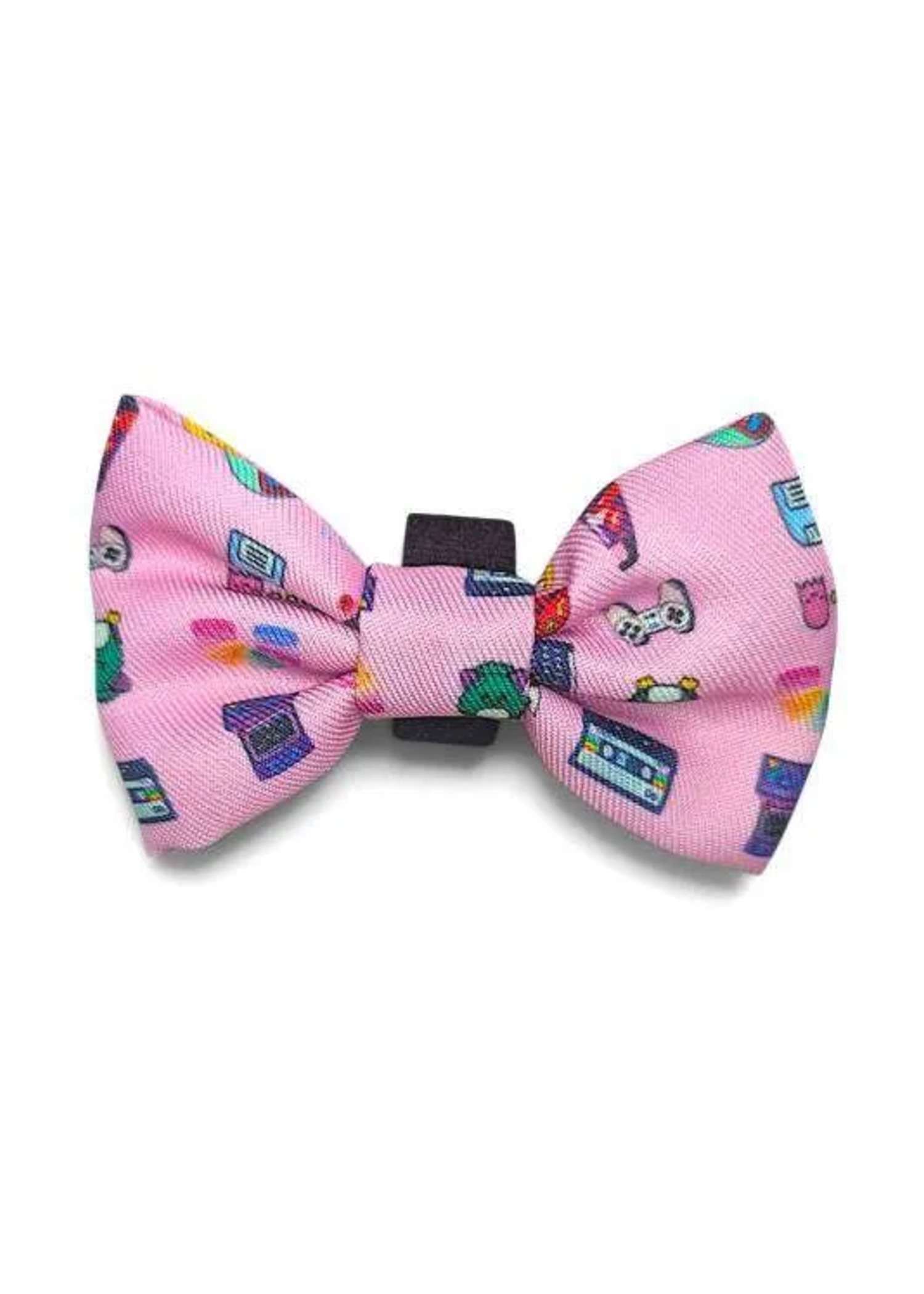 Bark-cade Pink Bowtie — dog bow tie from Haus of Hank