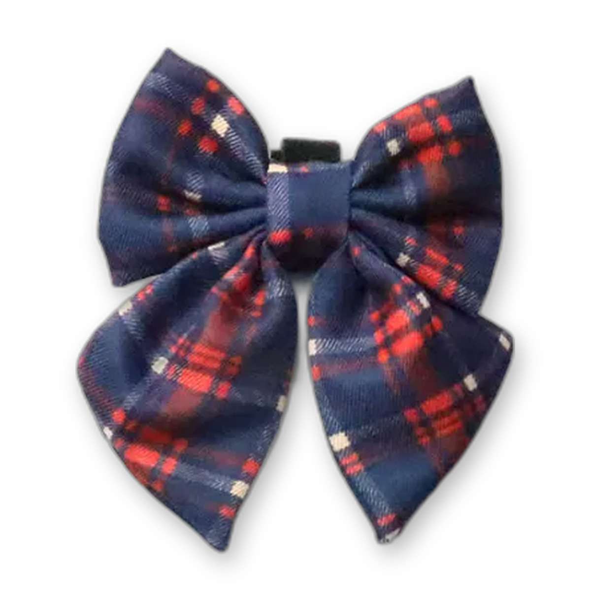 The Heritage Edition Medium Sailor Bow — navy tartan dog sailor bow from Haus of Hank