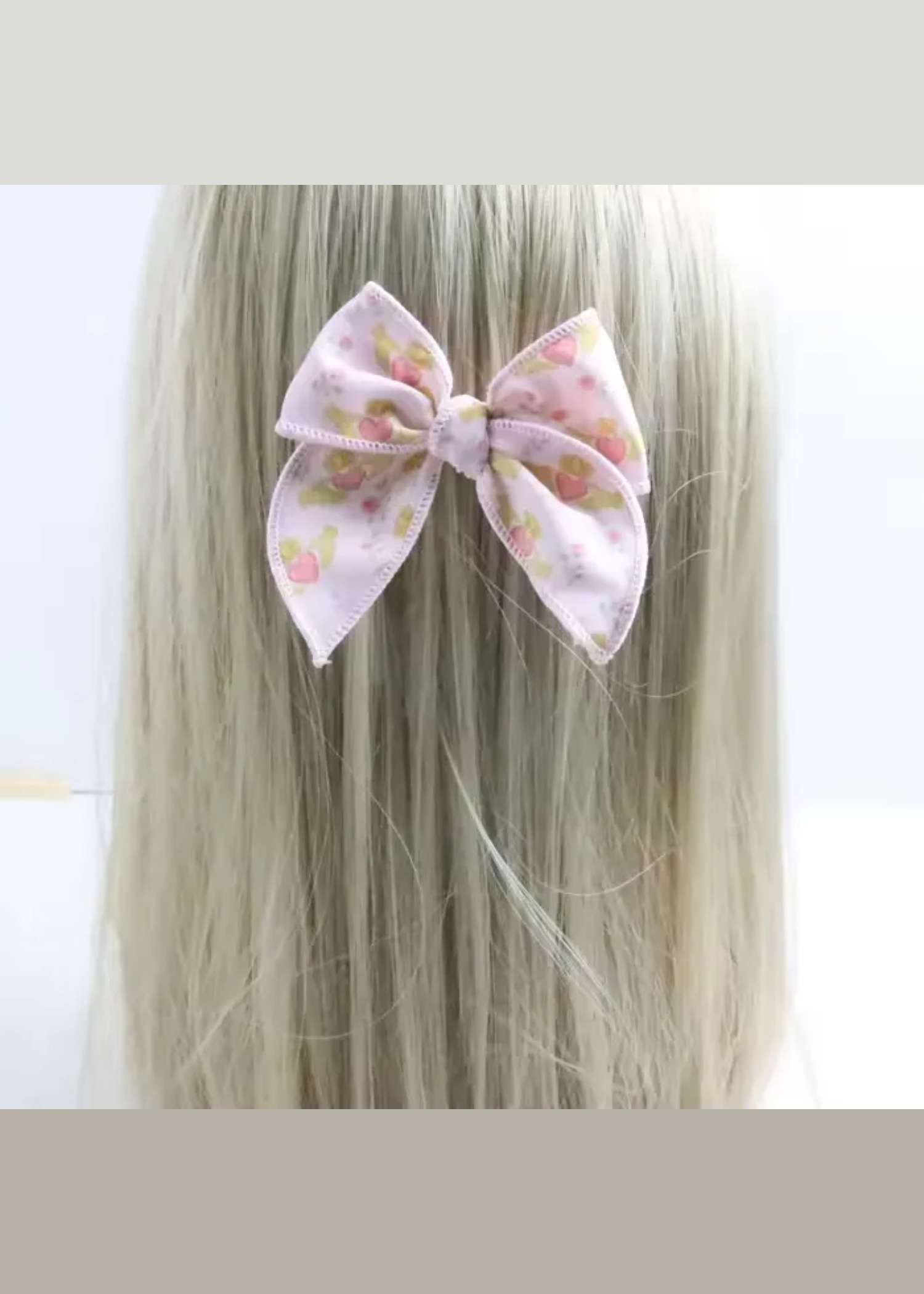 Blush Claddagh Small Hair Bow — clip-in hair bow for humans from Haus of Hank