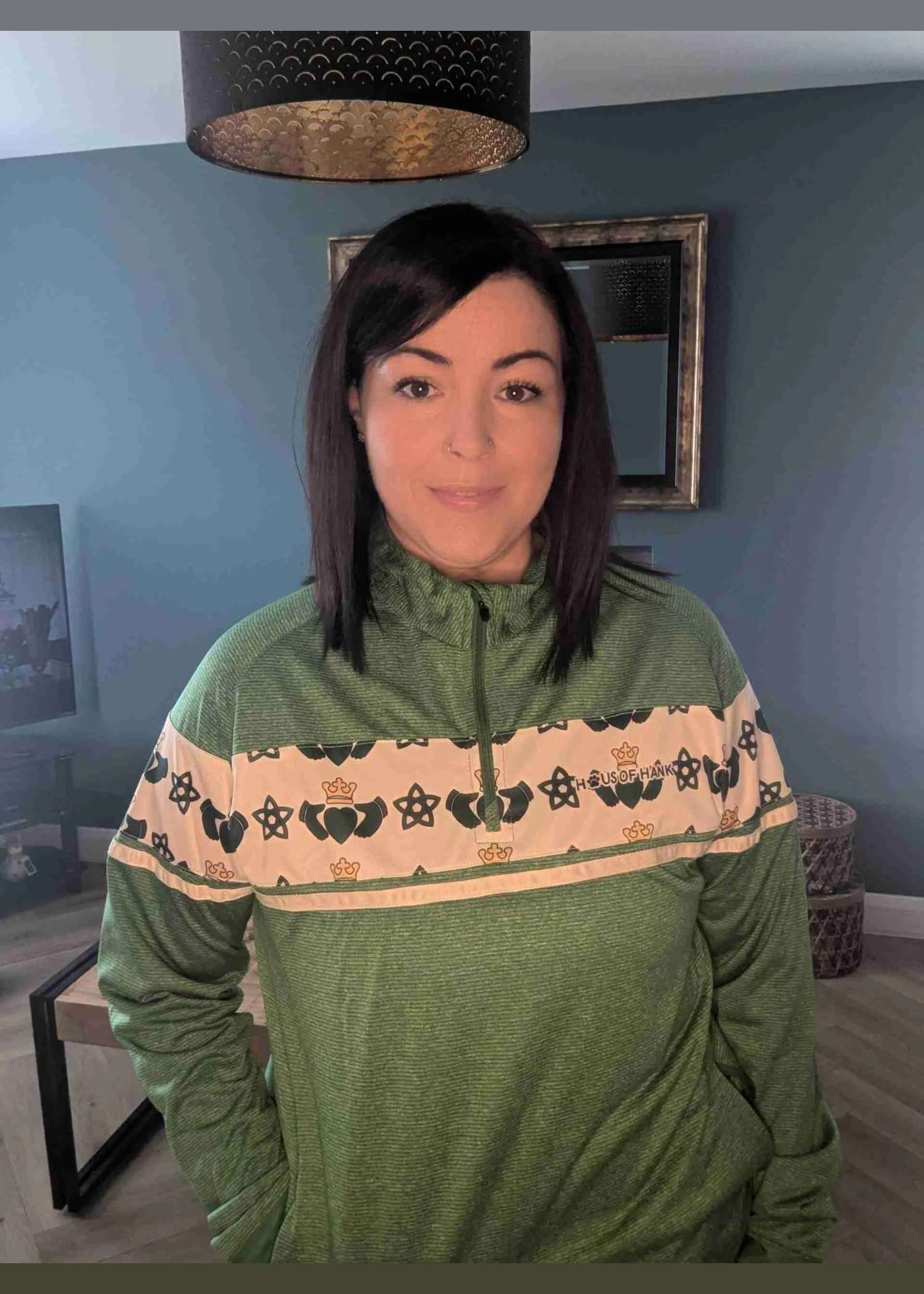 Emerald Claddagh 1/4 Zip Pullover — Haus of Hank (view 6)