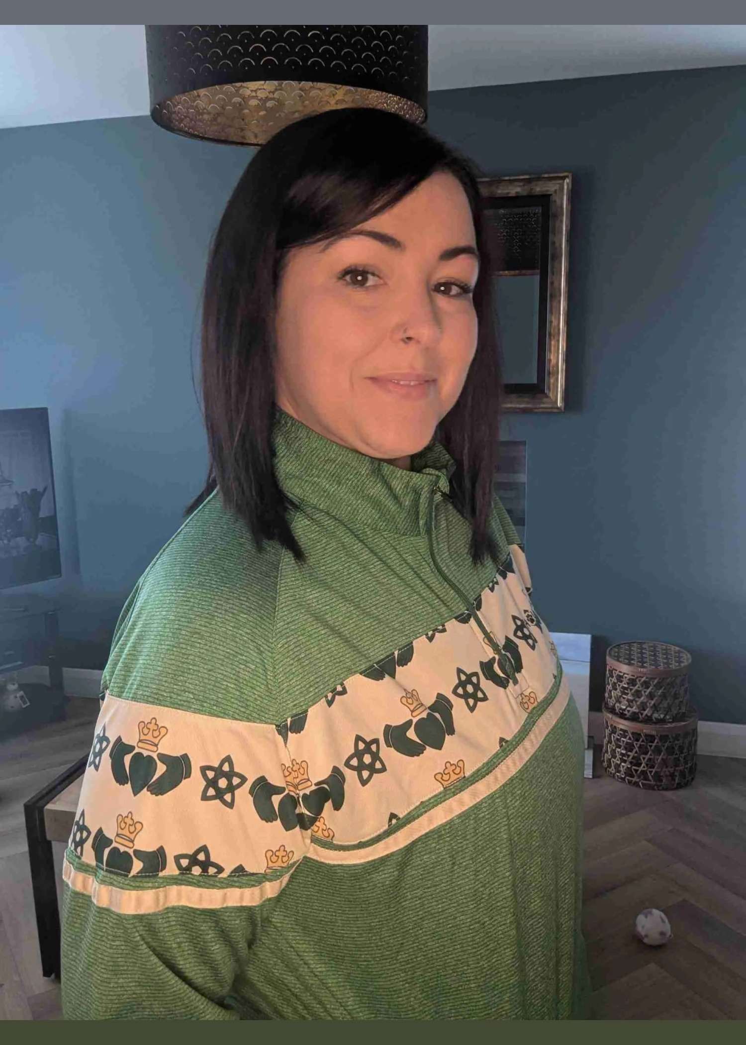 Emerald Claddagh 1/4 Zip Pullover — Haus of Hank (view 7)