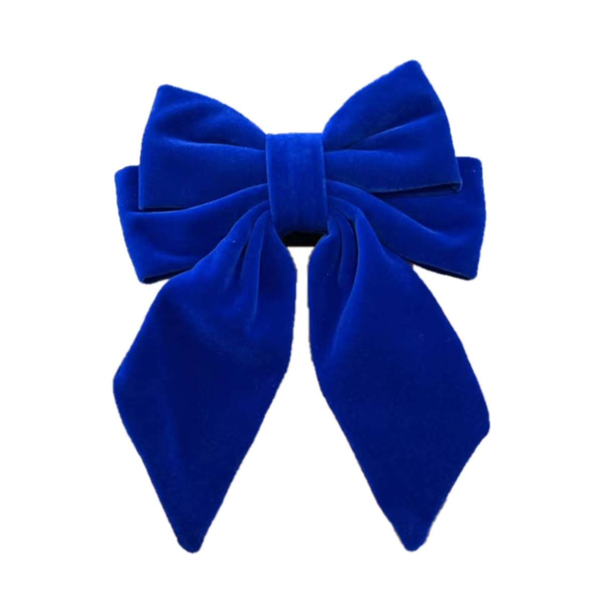 Blue Velvet Large Sailor Bow — blue velvet large dog sailor bow from Haus of Hank