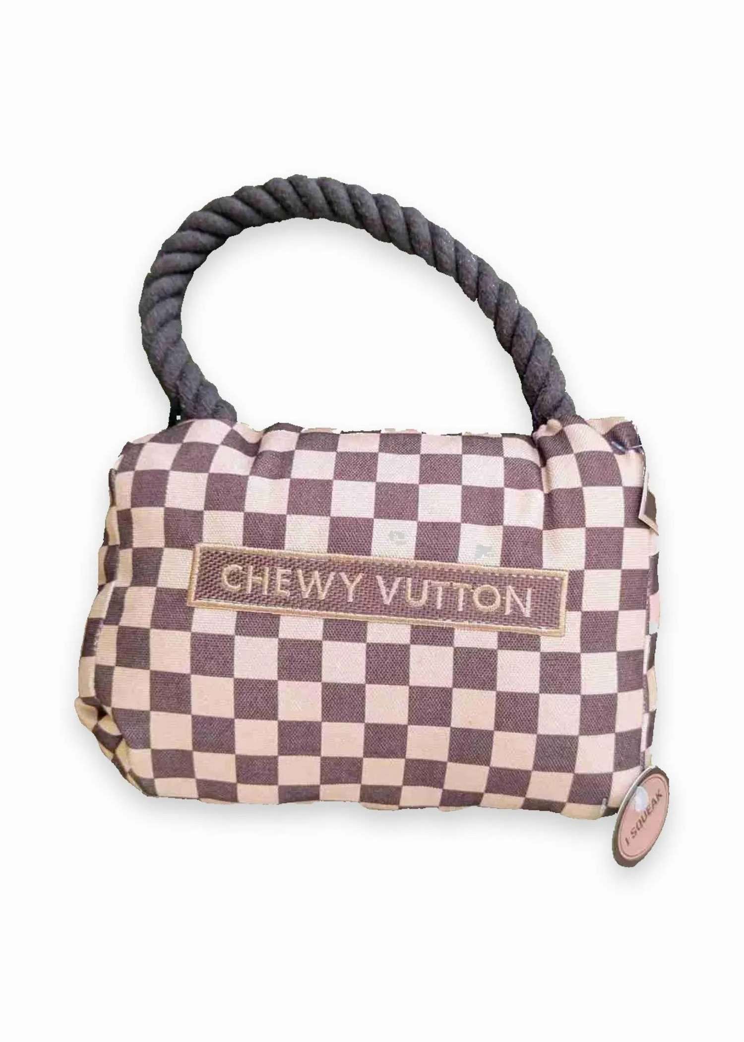 Chewy Vutton Handbag Plush Toy — dog toy from Haus of Hank