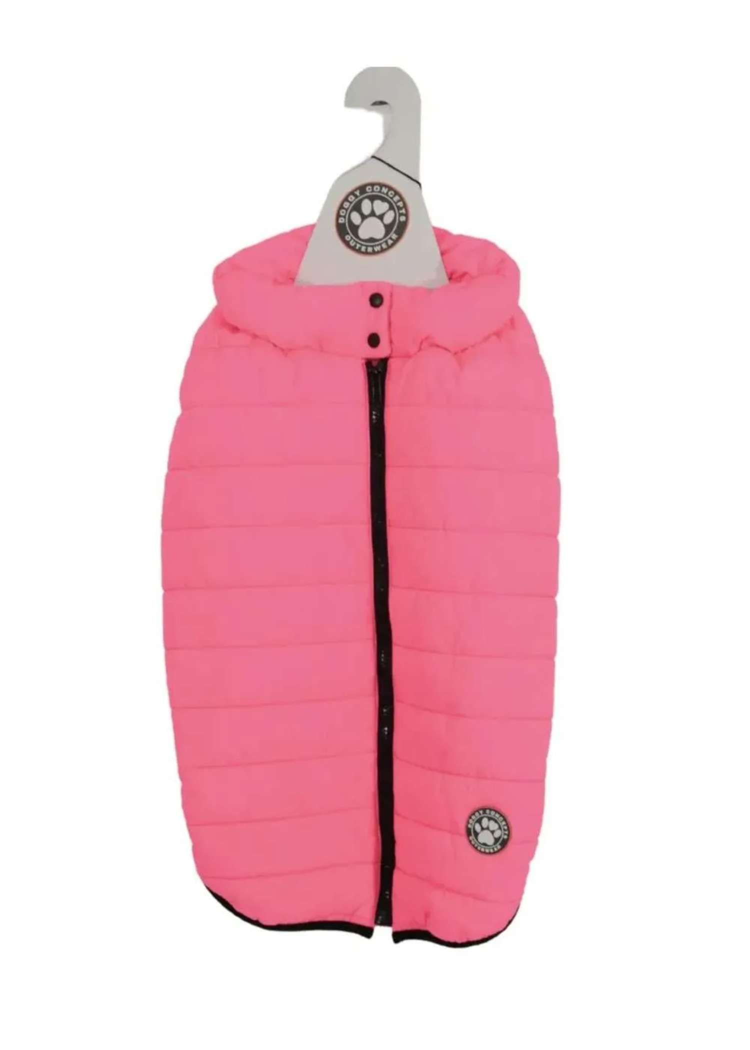 Pink Puffer Dog Coat — padded winter dog coat from Haus of Hank