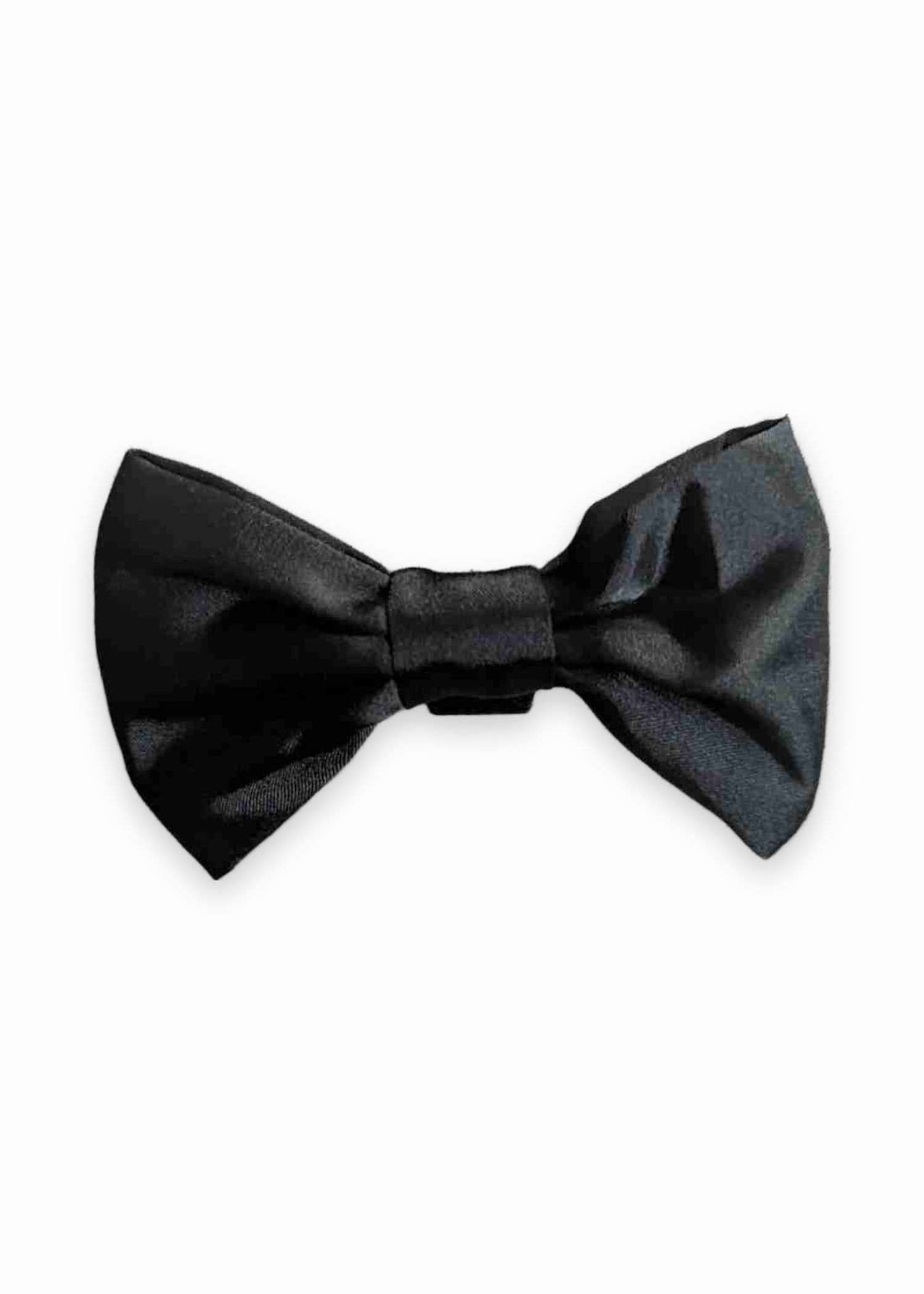Satin Bowtie Black — dog bow tie from Haus of Hank