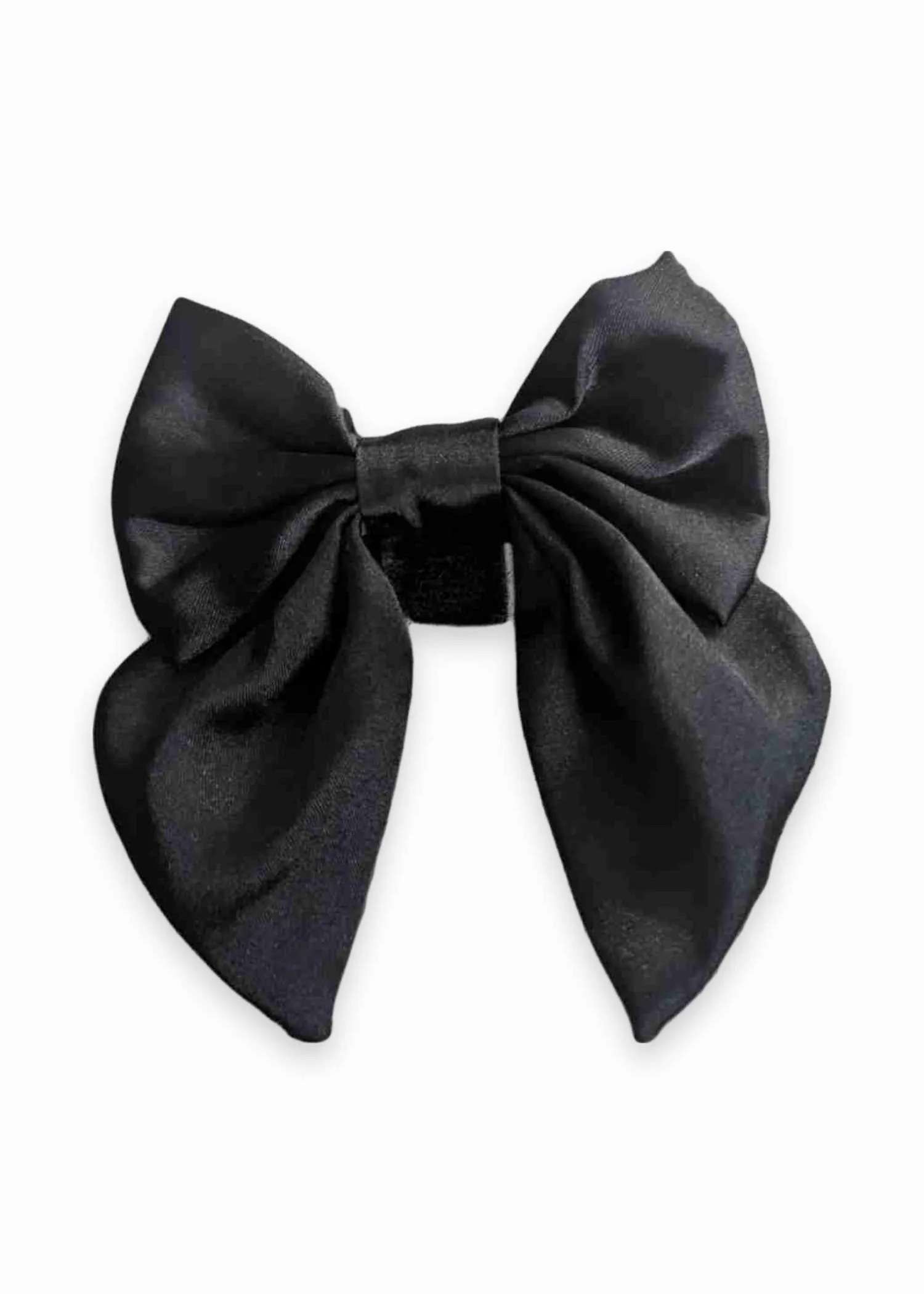 Black satin sailor bow for dogs