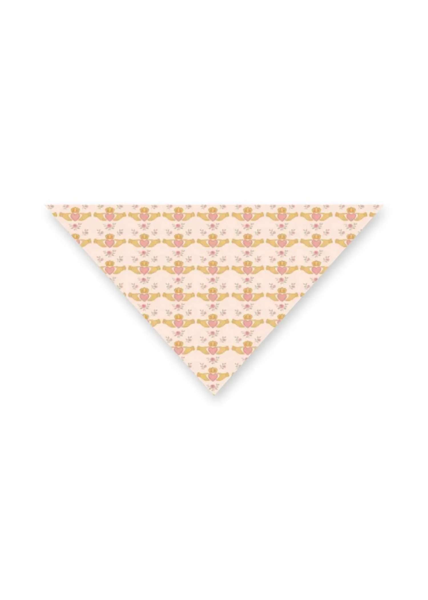 Pink Claddagh neck tie dog bandana