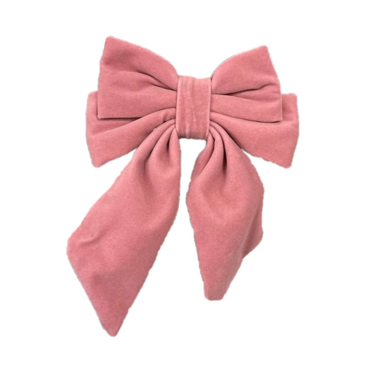 Pink Velvet Large Sailor Bow — pink velvet large dog sailor bow from Haus of Hank